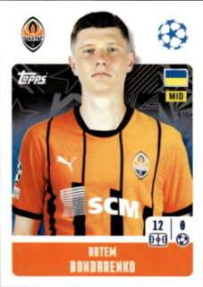 Artem Bondarenko Shakhtar Donetsk samolepka Topps UEFA Champions League 2024/25 #205