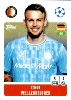 Timon Wellenreuther Feyenoord samolepka Topps UEFA Champions League 2024/25 #210