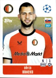 David Hancko Feyenoord samolepka Topps UEFA Champions League 2024/25 #211