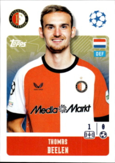 Thomas Beelen Feyenoord samolepka Topps UEFA Champions League 2024/25 #212