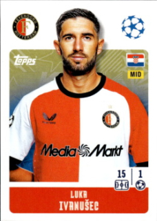 Luka Ivanusec Feyenoord samolepka Topps UEFA Champions League 2024/25 #217