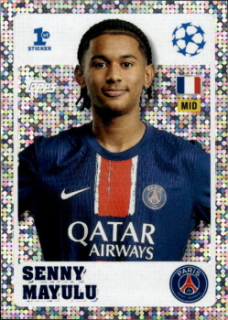 Senny Mayulu Paris Saint-Germain samolepka Topps UEFA Champions League 2024/25 1st Sticker #240