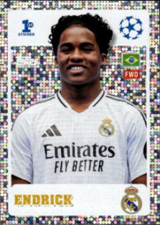 Endrick Real Madrid samolepka Topps UEFA Champions League 2024/25 1st Sticker #243