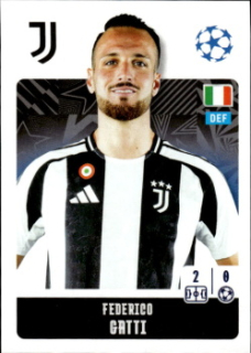 Federico Gatti Juventus FC samolepka Topps UEFA Champions League 2024/25 #252