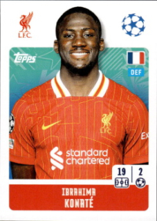 Ibrahima Konate Liverpool samolepka Topps UEFA Champions League 2024/25 #262