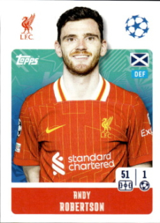 Andy Robertson Liverpool samolepka Topps UEFA Champions League 2024/25 #264