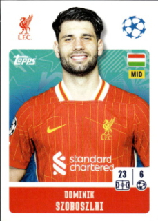 Dominik Szoboszlai Liverpool samolepka Topps UEFA Champions League 2024/25 #265