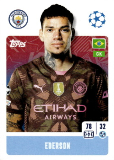 Ederson Manchester City samolepka Topps UEFA Champions League 2024/25 #273