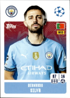 Bernardo Silva Manchester City samolepka Topps UEFA Champions League 2024/25 #279