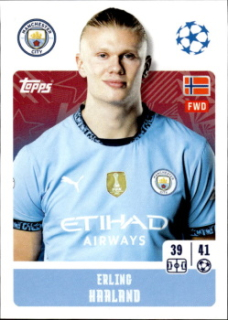 Erling Haaland Manchester City samolepka Topps UEFA Champions League 2024/25 #281