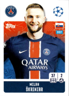 Milan Skriniar Paris Saint-Germain samolepka Topps UEFA Champions League 2024/25 #286