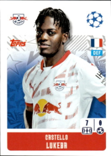 Castello Lukeba RB Leipzig samolepka Topps UEFA Champions League 2024/25 #310