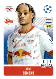 Xavi Simons RB Leipzig samolepka Topps UEFA Champions League 2024/25 #316