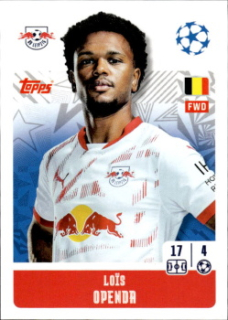 Lois Openda RB Leipzig samolepka Topps UEFA Champions League 2024/25 #317