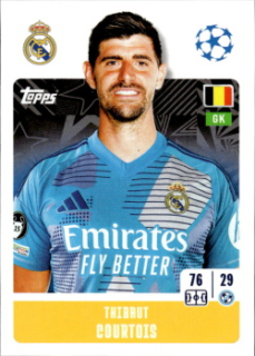 Thibaut Courtois Real Madrid samolepka Topps UEFA Champions League 2024/25 #321