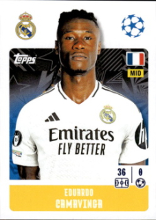 Eduardo Camavinga Real Madrid samolepka Topps UEFA Champions League 2024/25 #324