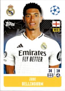 Jude Bellingham Real Madrid samolepka Topps UEFA Champions League 2024/25 #326