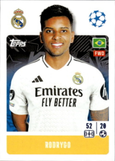 Rodrygo Real Madrid samolepka Topps UEFA Champions League 2024/25 #328