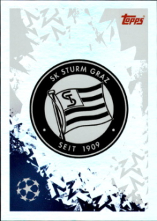 Club Logo SK Sturm Graz samolepka Topps UEFA Champions League 2024/25 #331