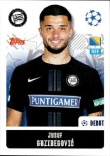 Jusuf Gazibegovic SK Sturm Graz samolepka Topps UEFA Champions League 2024/25 #334