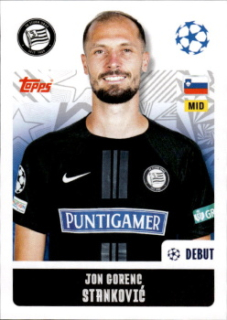 Jon Gorenc Stankovic SK Sturm Graz samolepka Topps UEFA Champions League 2024/25 #337