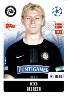 Mika Biereth SK Sturm Graz samolepka Topps UEFA Champions League 2024/25 #341