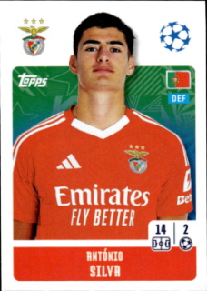 Antonio Silva SL Benfica samolepka Topps UEFA Champions League 2024/25 #346