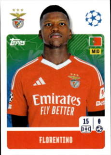 Florentino SL Benfica samolepka Topps UEFA Champions League 2024/25 #351