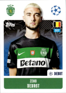 Zeno Debast Sporting CP samolepka Topps UEFA Champions League 2024/25 #361