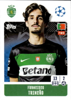 Francisco Trincao Sporting CP samolepka Topps UEFA Champions League 2024/25 #366