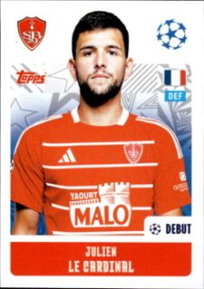 Julien Le Cardinal Stade Brestois 29 samolepka Topps UEFA Champions League 2024/25 #372