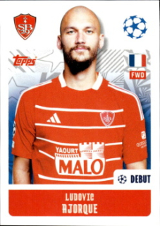 Ludovic Ajorque Stade Brestois 29 samolepka Topps UEFA Champions League 2024/25 #378