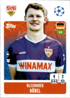 Alexander Nubel VfB Stuttgart samolepka Topps UEFA Champions League 2024/25 #381