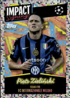 Piotr Zielinski Internazionale Milano samolepka Topps UEFA Champions League 2024/25 Impact Signings #405