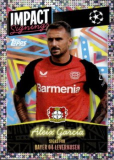 Aleix Garcia Bayer 04 Leverkusen samolepka Topps UEFA Champions League 2024/25 Impact Signings #409