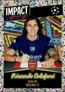 Riccardo Calafiori Arsenal samolepka Topps UEFA Champions League 2024/25 Impact Signings #412