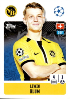 Lewin Blum BSC Young Boys samolepka Topps UEFA Champions League 2024/25 #436