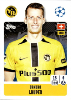 Sandro Lauper BSC Young Boys samolepka Topps UEFA Champions League 2024/25 #437