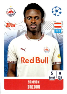 Samson Baidoo Red Bull Salzburg samolepka Topps UEFA Champions League 2024/25 #445