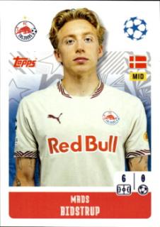 Mads Bidstrup Red Bull Salzburg samolepka Topps UEFA Champions League 2024/25 #449