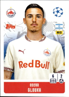 Oscar Gloukh Red Bull Salzburg samolepka Topps UEFA Champions League 2024/25 #452