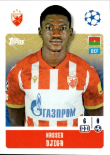 Nasser Djiga Crvena Zvezda samolepka Topps UEFA Champions League 2024/25 #458