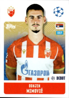 Ognjen Mimovic Crvena Zvezda samolepka Topps UEFA Champions League 2024/25 #460