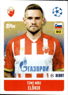 Timi Max Elsnik Crvena Zvezda samolepka Topps UEFA Champions League 2024/25 #461