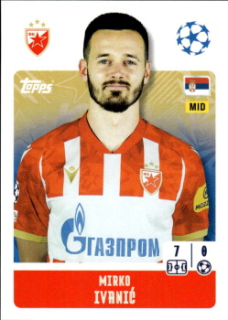 Mirko Ivanic Crvena Zvezda samolepka Topps UEFA Champions League 2024/25 #463