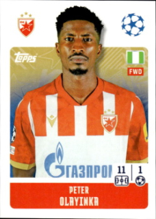 Peter Olayinka Crvena Zvezda samolepka Topps UEFA Champions League 2024/25 #465