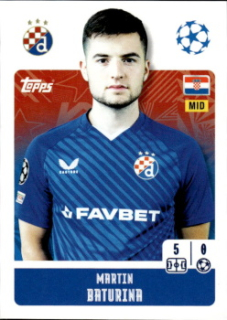 Martin Baturina Dinamo Zagreb samolepka Topps UEFA Champions League 2024/25 #474