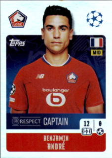 Benjamin Andre LOSC Lille samolepka Topps UEFA Champions League 2024/25 Captain #480