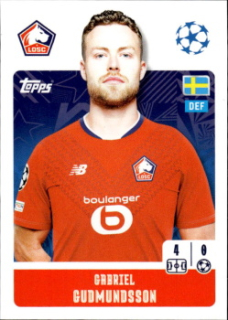 Gabriel Gudmundsson LOSC Lille samolepka Topps UEFA Champions League 2024/25 #485