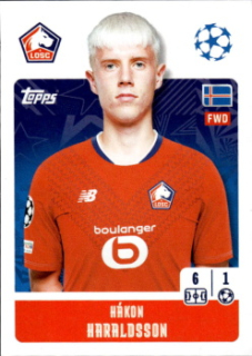 Hakon Haraldsson LOSC Lille samolepka Topps UEFA Champions League 2024/25 #489